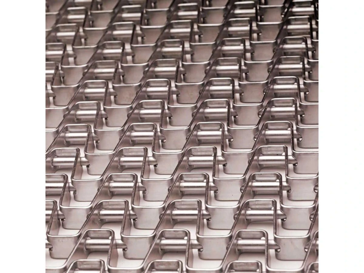 Flat Flex Conveyor Belt stainless flat wire weave pattern