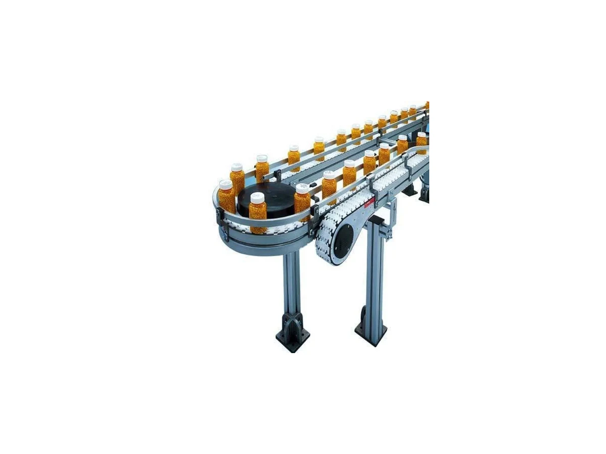 Bottle Handling Belt — packaging line conveying filled bottles