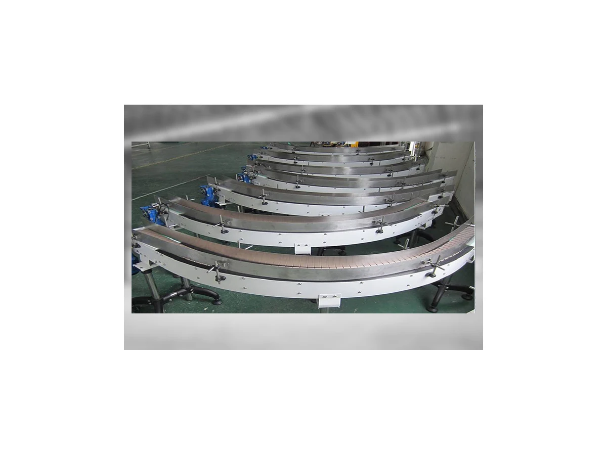 Bottle Handling Belt — stainless steel curved slat conveyor sections