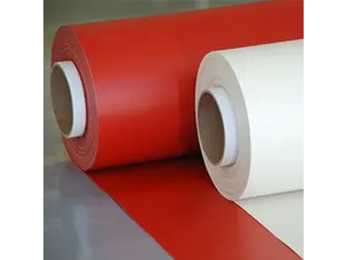Silicone Conveyor Belt — red and white silicone belt rolls